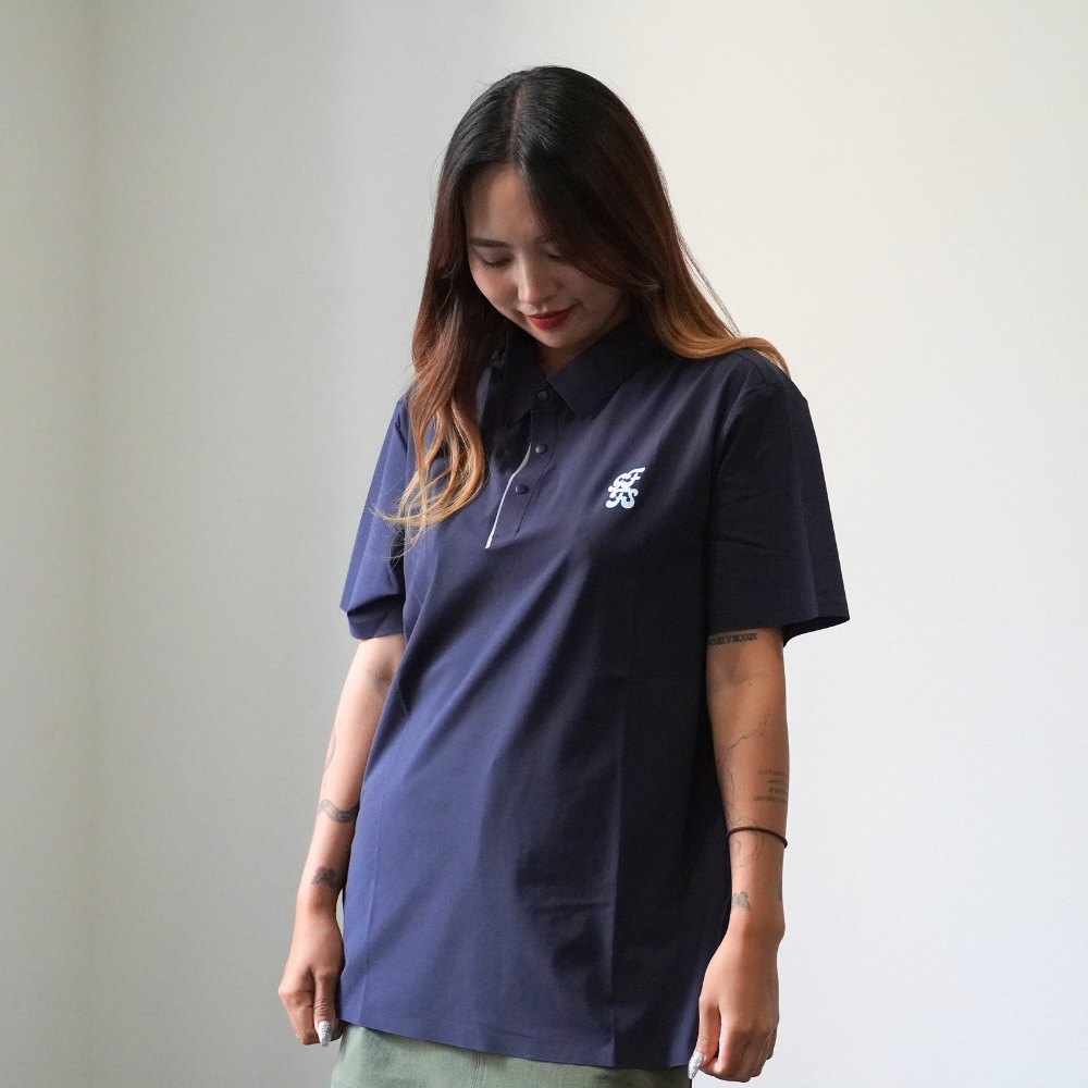 ゴルフフリークス】Snap button logo polo shirts(スナップボタンロゴ