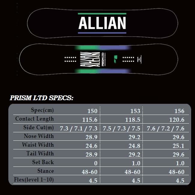 アライアン スノーボード ALLIAN PRISM LTD 25-26 プリズム リミテッド