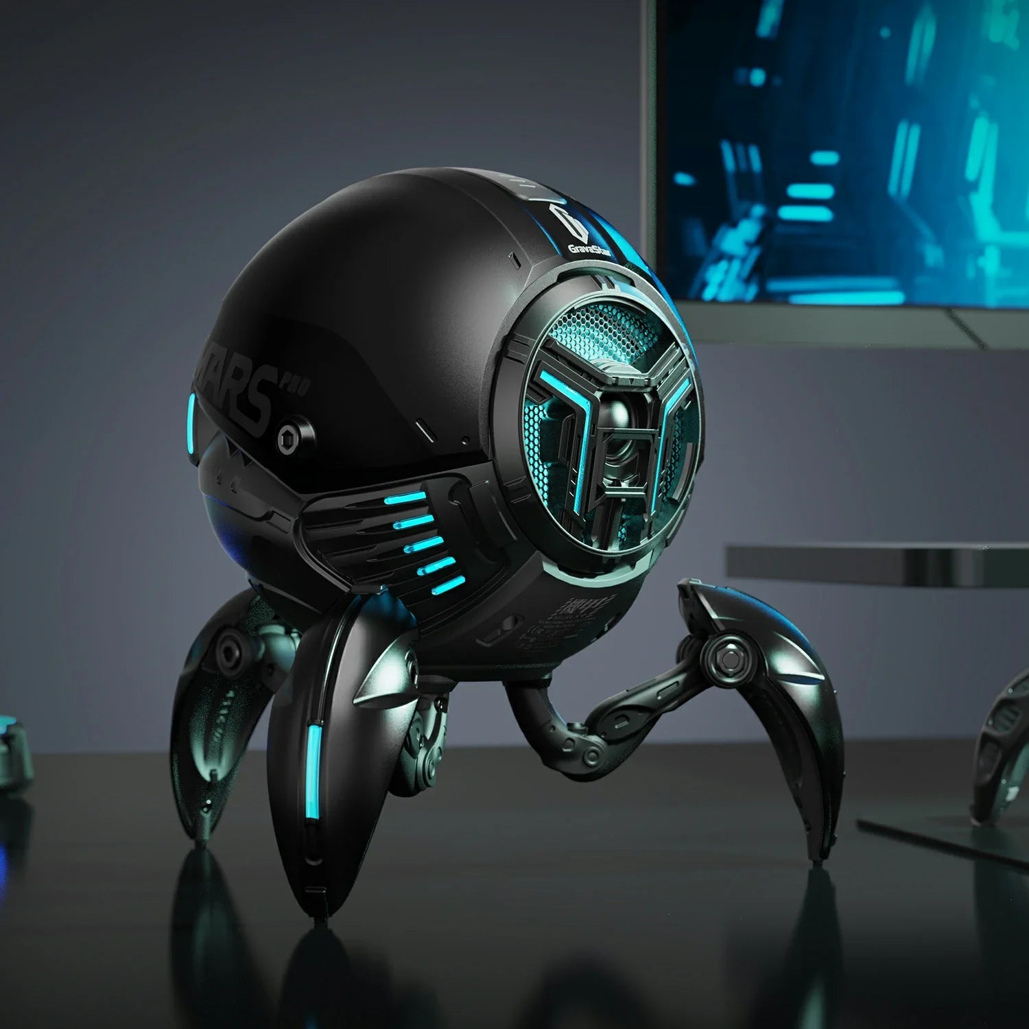 Mars Pro ブラック | 20W Bluetooth ワイヤレススピーカー RGB ライト付き