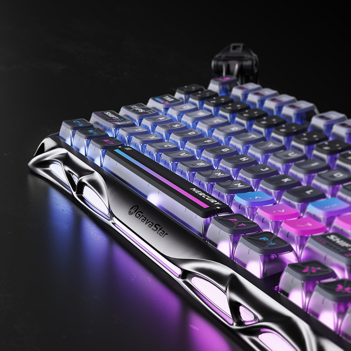 Mercury K1 Pro サイバーパンク ゲーミングキーボード 75% メカニカル
