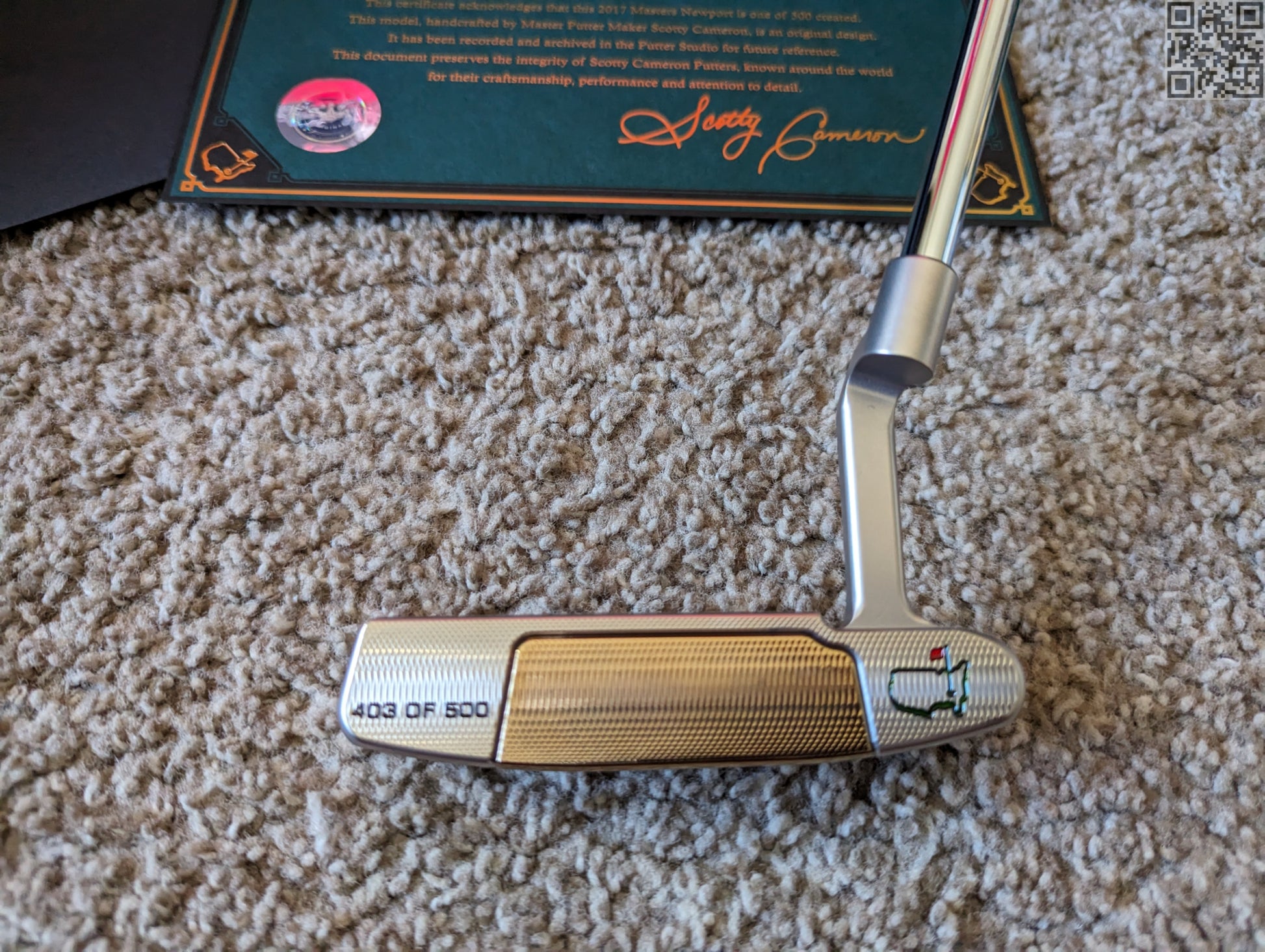 2017 Scotty Cameron Masters Tournament Limited Edition Putter 500