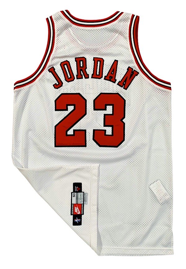 1997-98 Michael Jordan Chicago Bulls Game-Used Home Jersey - Grey