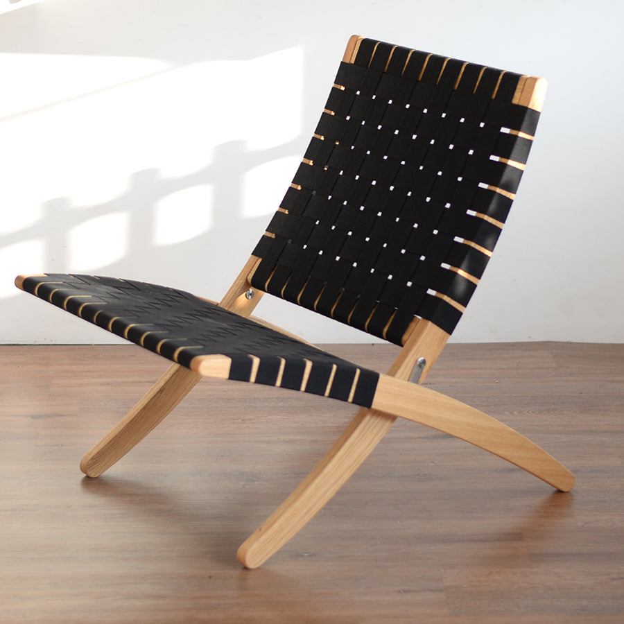 MG501 Black Cotton Webbing オーク オイル仕上げ｜CUBA CHAIR