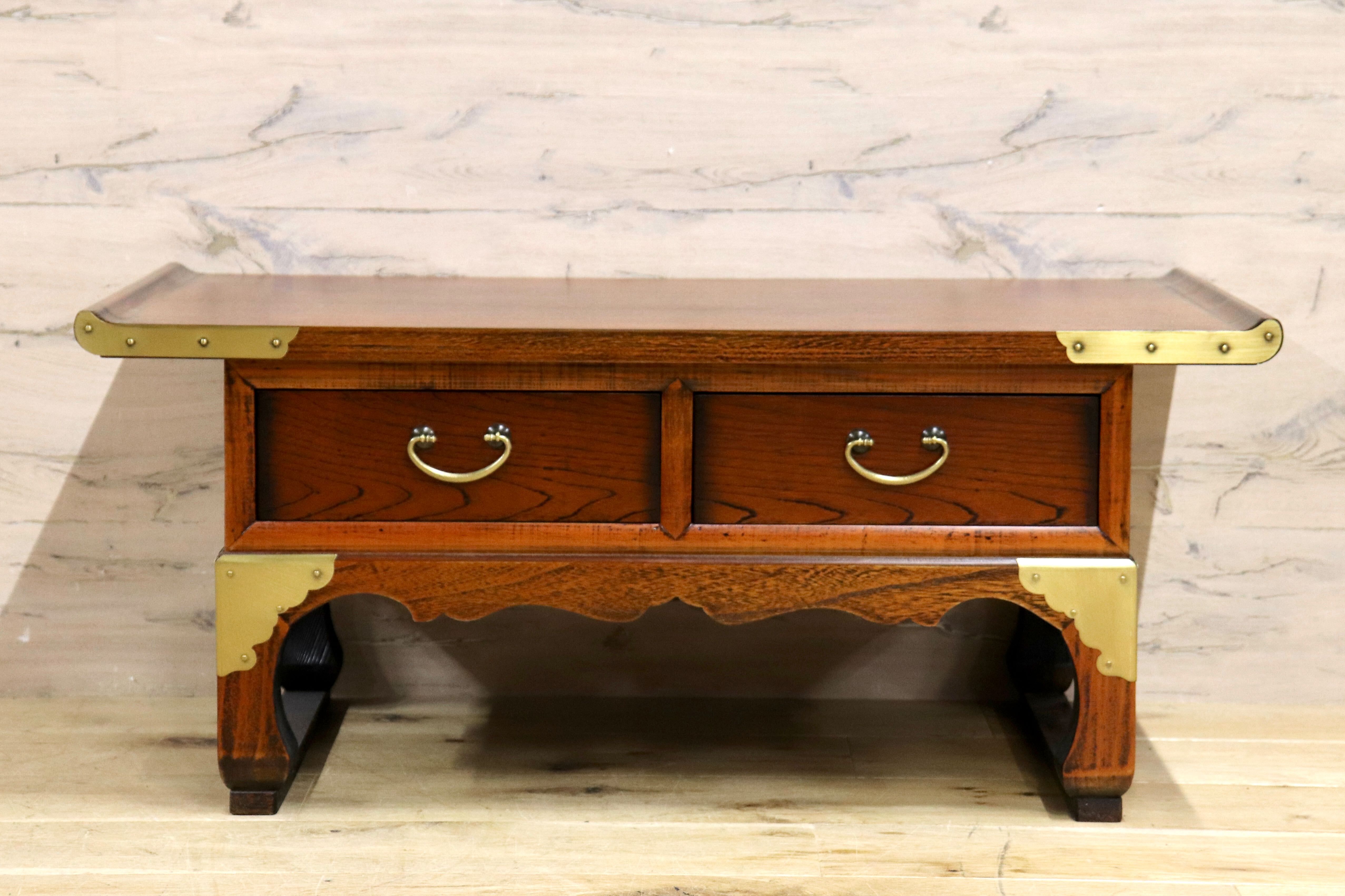 GMIS39A○李朝家具 机 文机 ライティングデスク 飾り台 引き出し