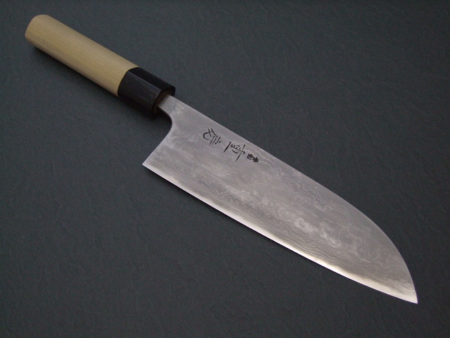 日本の名工 重房作 （飯塚解房） 鍛地 三徳 水牛桂朴柄 - 川口金物店