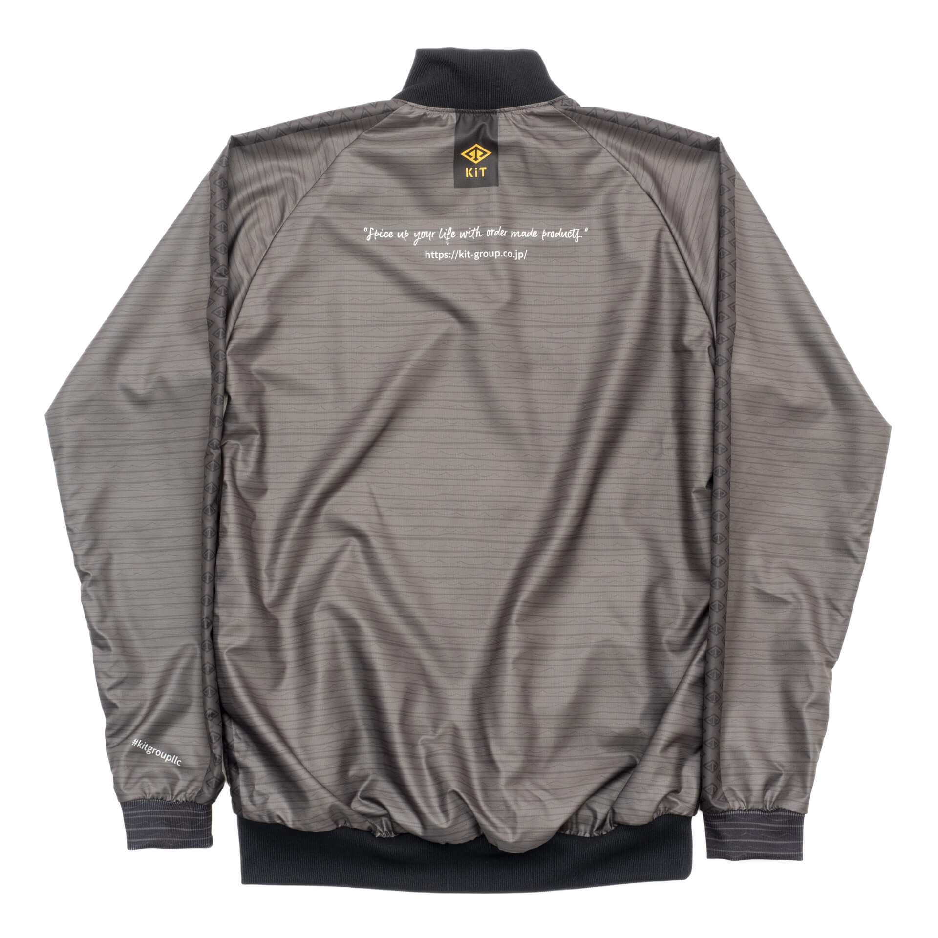 日々の練習用ウィンドブレーカー (グレー)｜オリジナルウィンド