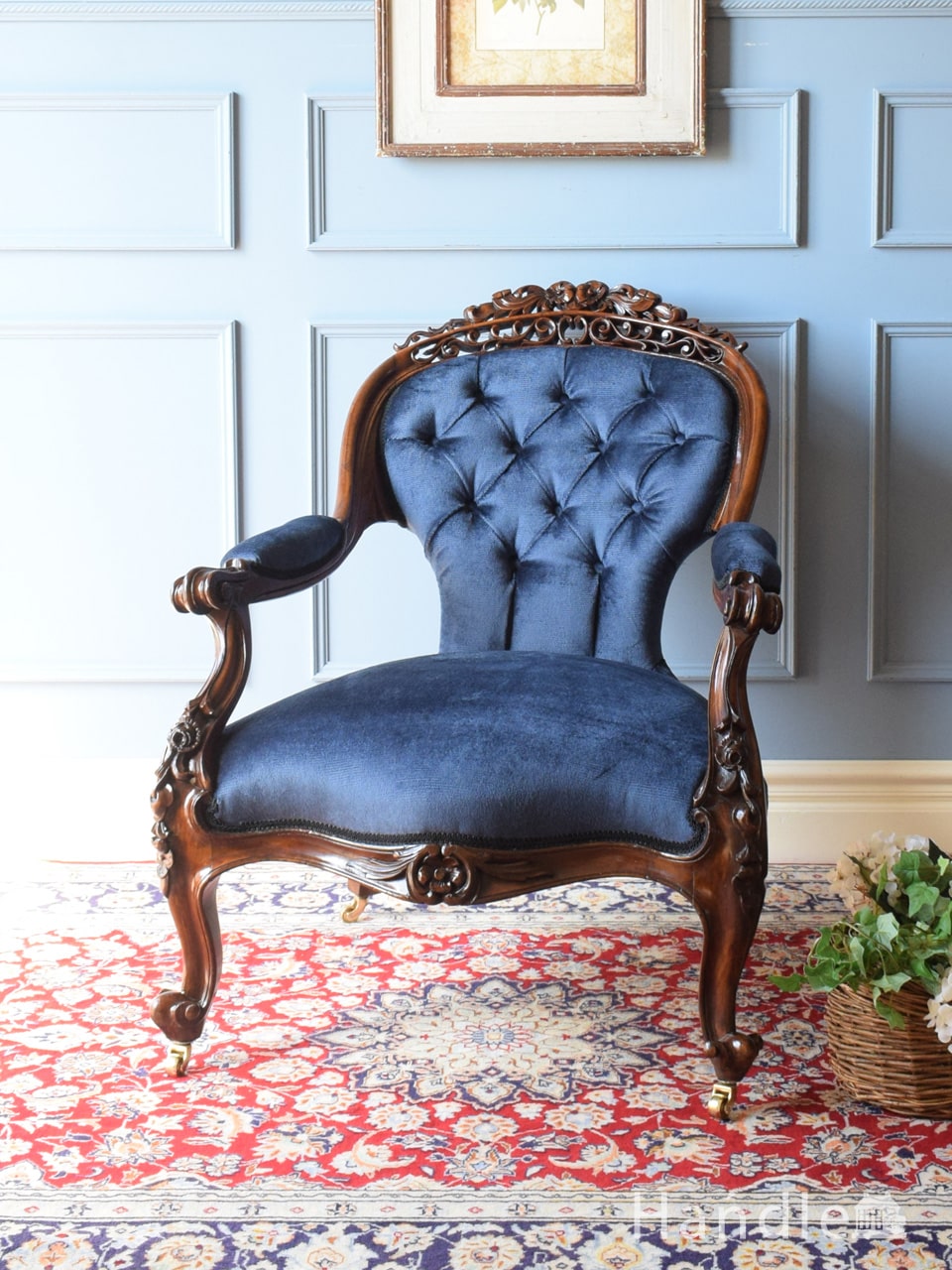 イギリスから届いたロッキングチェア、アンティークの揺り椅子(k-1912