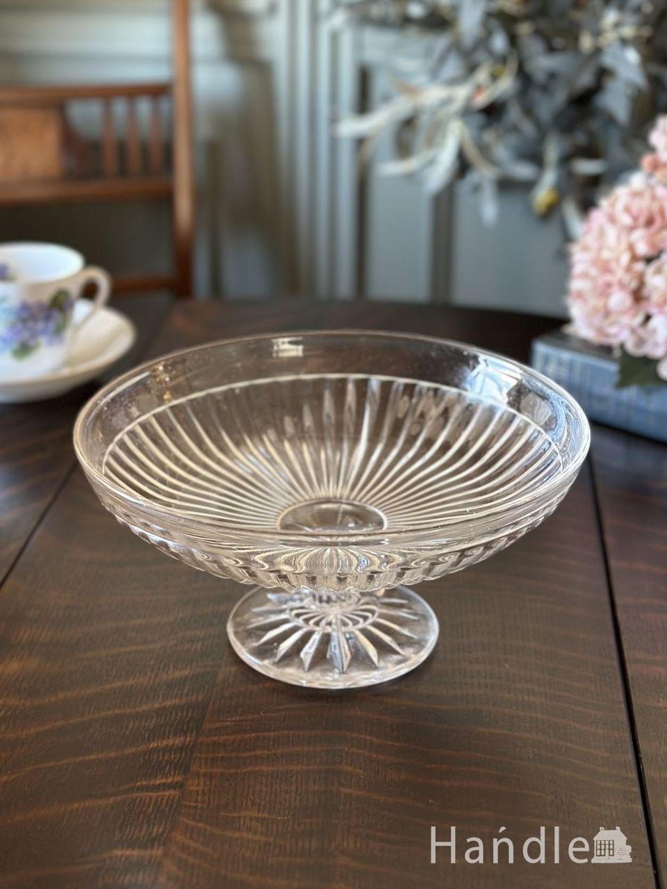 英国アンティークのおしゃれな木製ケーキスタンド、オーク材の