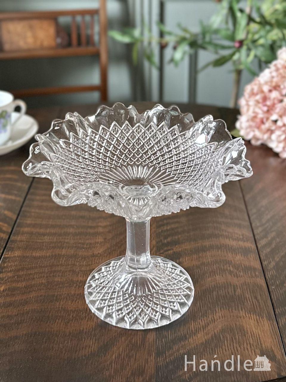 英国アンティークのおしゃれなケーキスタンド、クラウンスタッフォード