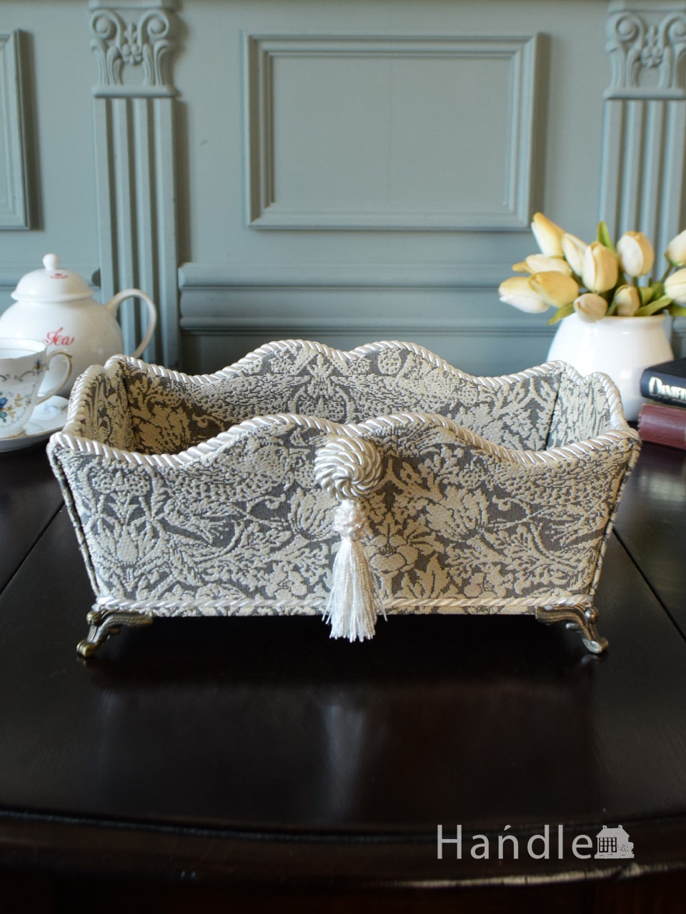 ウィリアムモリス風のインテリア雑貨、おしゃれな小物入れ「いちご泥棒