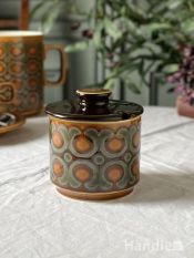 ホーンジーのアンティークのシュガーポット、HORNSEA「サフラン