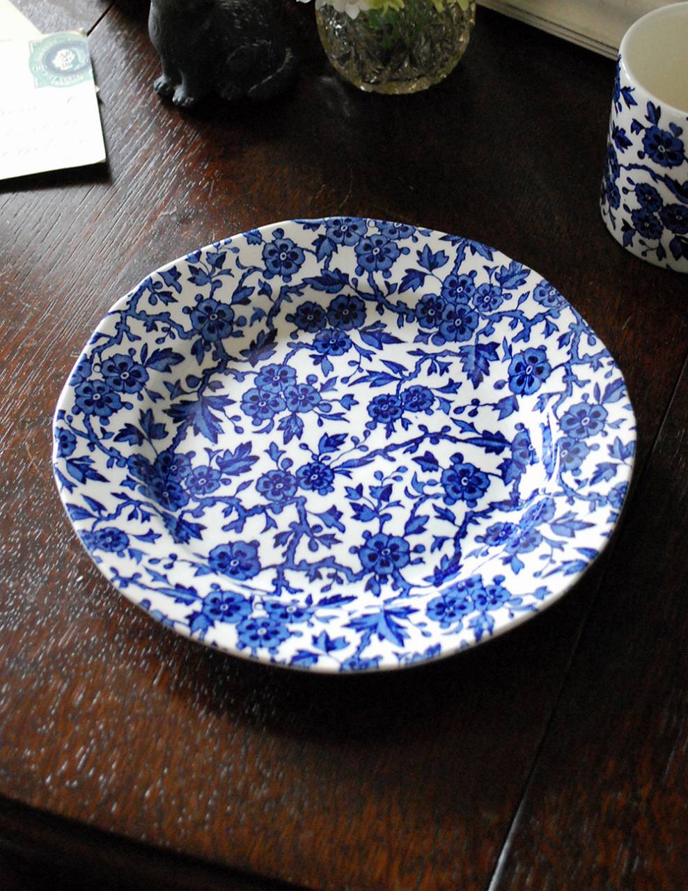 英国バーレイ社の食器、ブルーアーデンのプレートM 21.5cm(n1-206