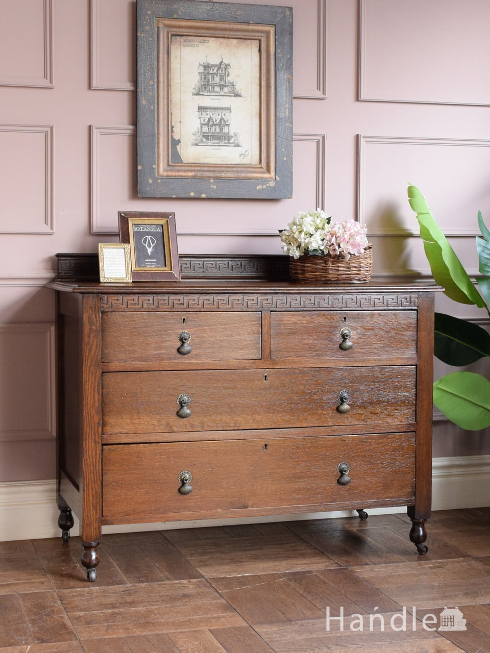 アンティークの素敵なフレンチインテリア、小さな3段チェスト(j-1233