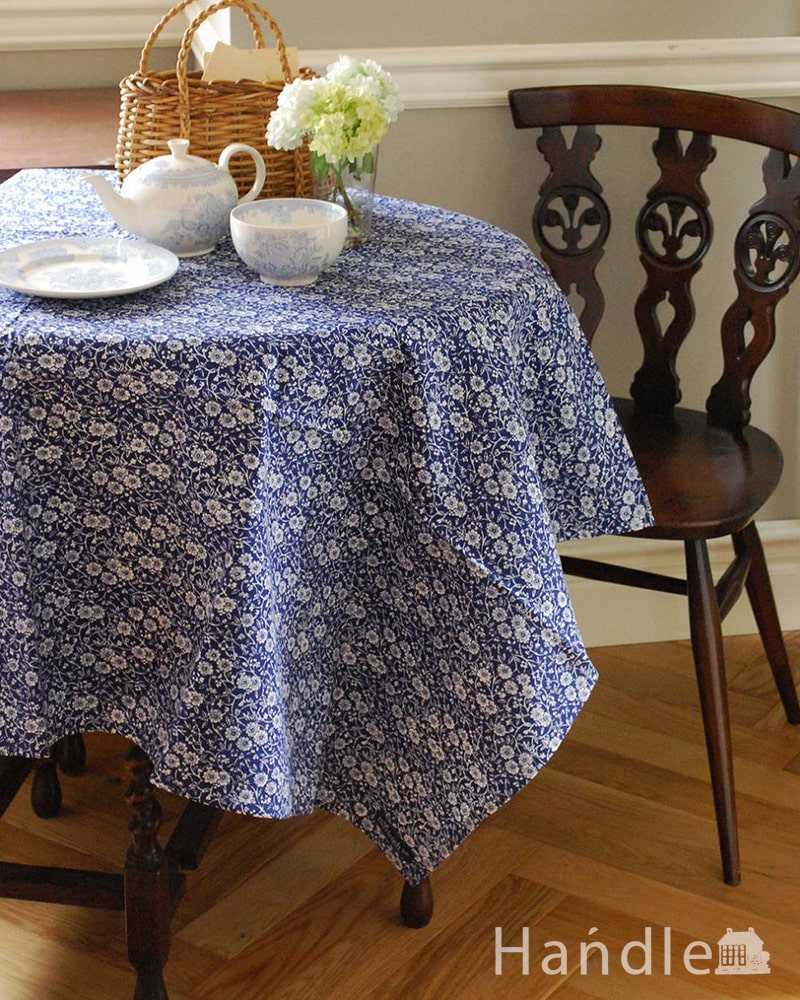 英国輸入雑貨 バーレイ社のテーブルクロスS（ブルーキャリコ）138