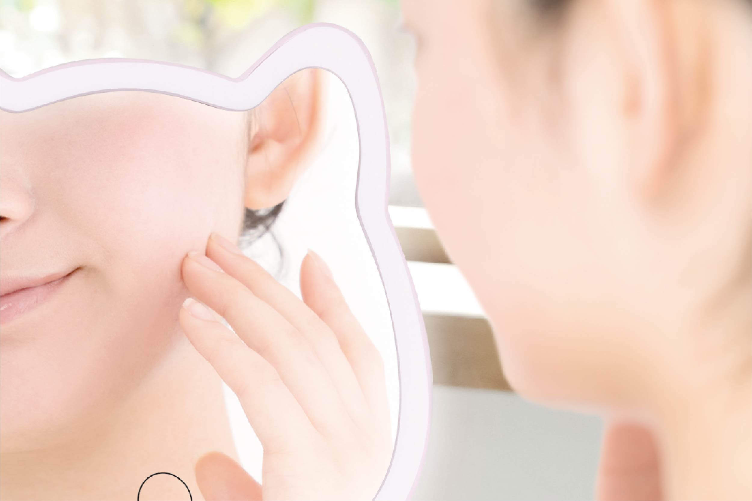 LEDライト付き ねこちゃんスタンドミラー | 株式会社ハック