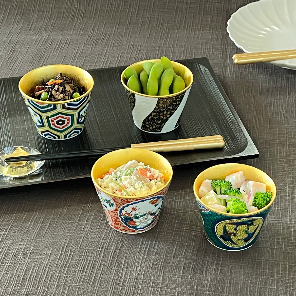 箔一 hakuichi 金箔 金沢箔 金沢 工芸品 九谷焼 青粒フリーカップ