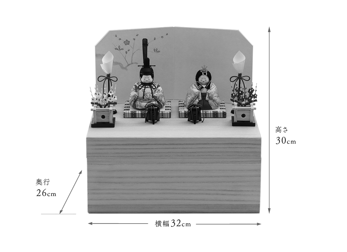 花香雛 収納箱入り | 五色 雛人形・五月人形の原孝洲