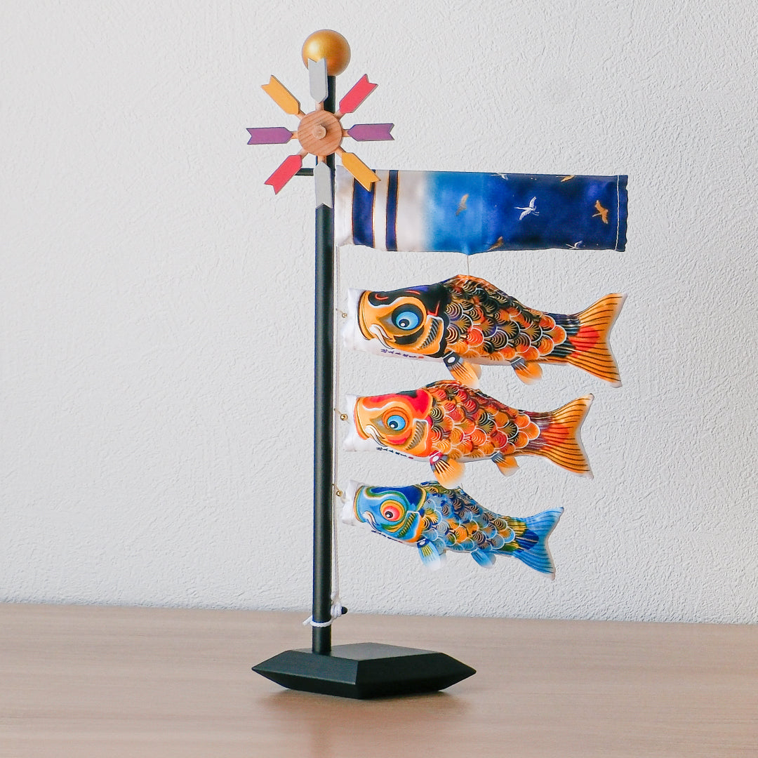 京錦兜セット】献上手染友禅之兜飾り 京錦【卓上こいのぼり京錦セット