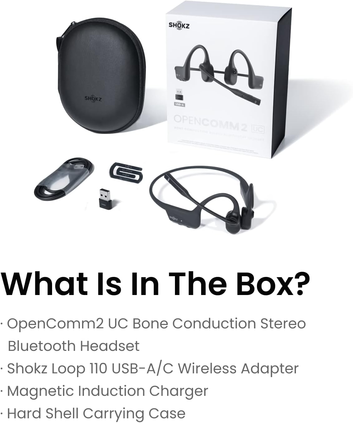 Shokz Opencomm2 II 2025 Edition: Bone Conduction Headset with Micropho