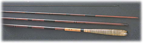 和音 へら竿 本漆塗り＆本籐巻き握り