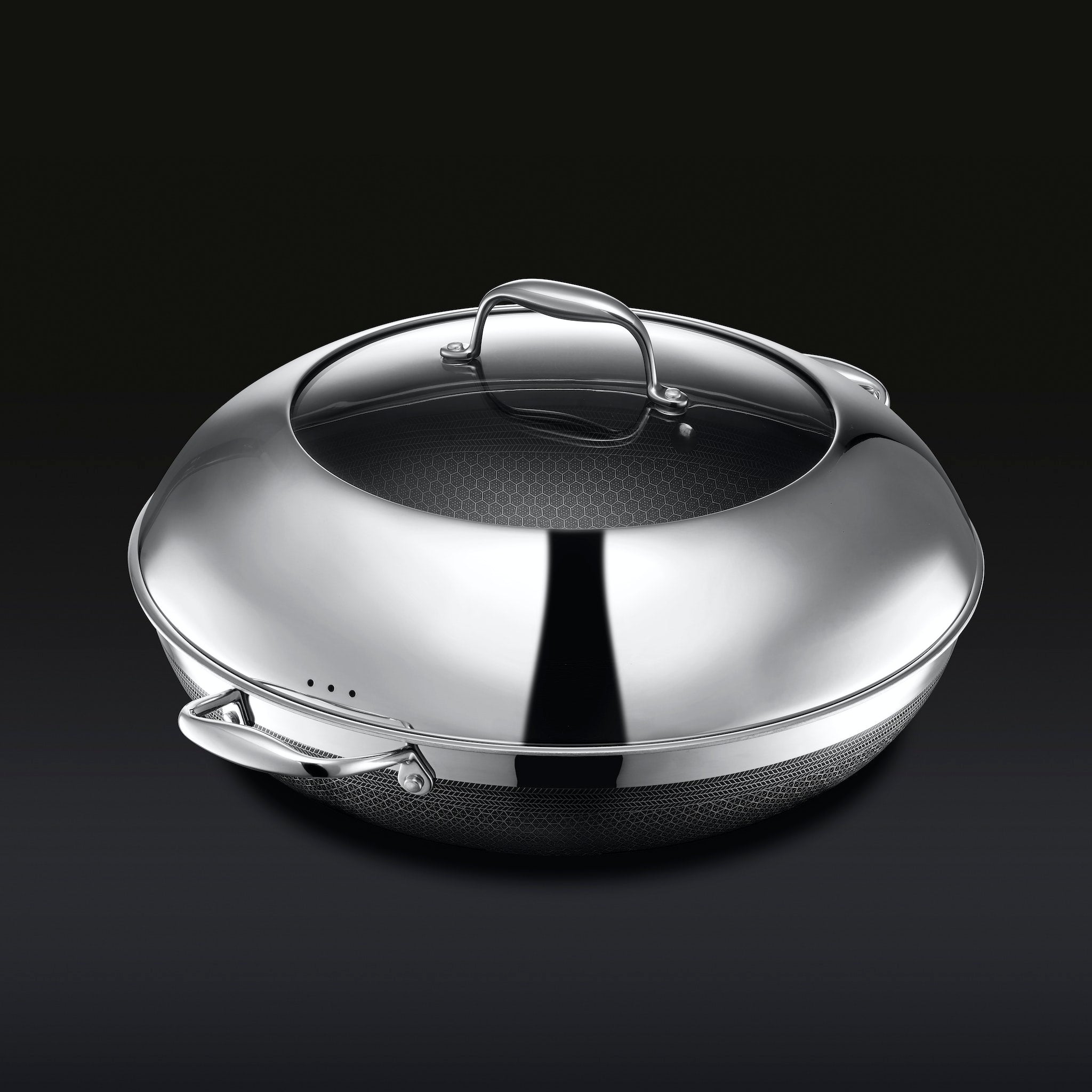 36 cm Hybrid Wok with Lid – ヘックスクラッド