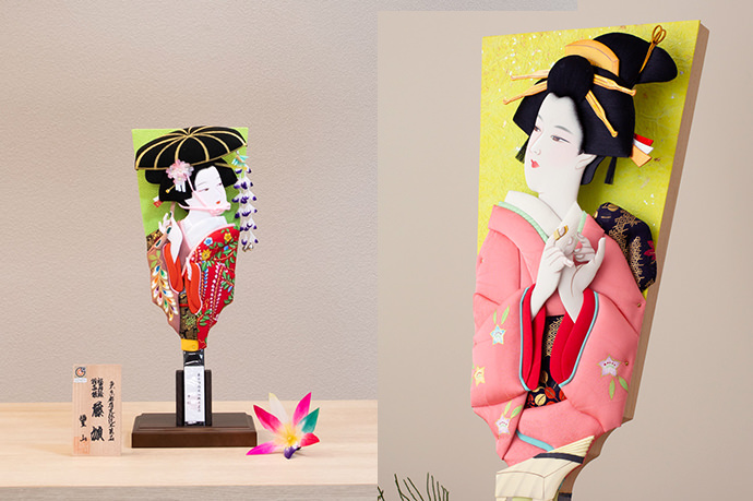 20号 手作り 押絵手作り道成寺 むさしや豊山 羽子板単品 展示品