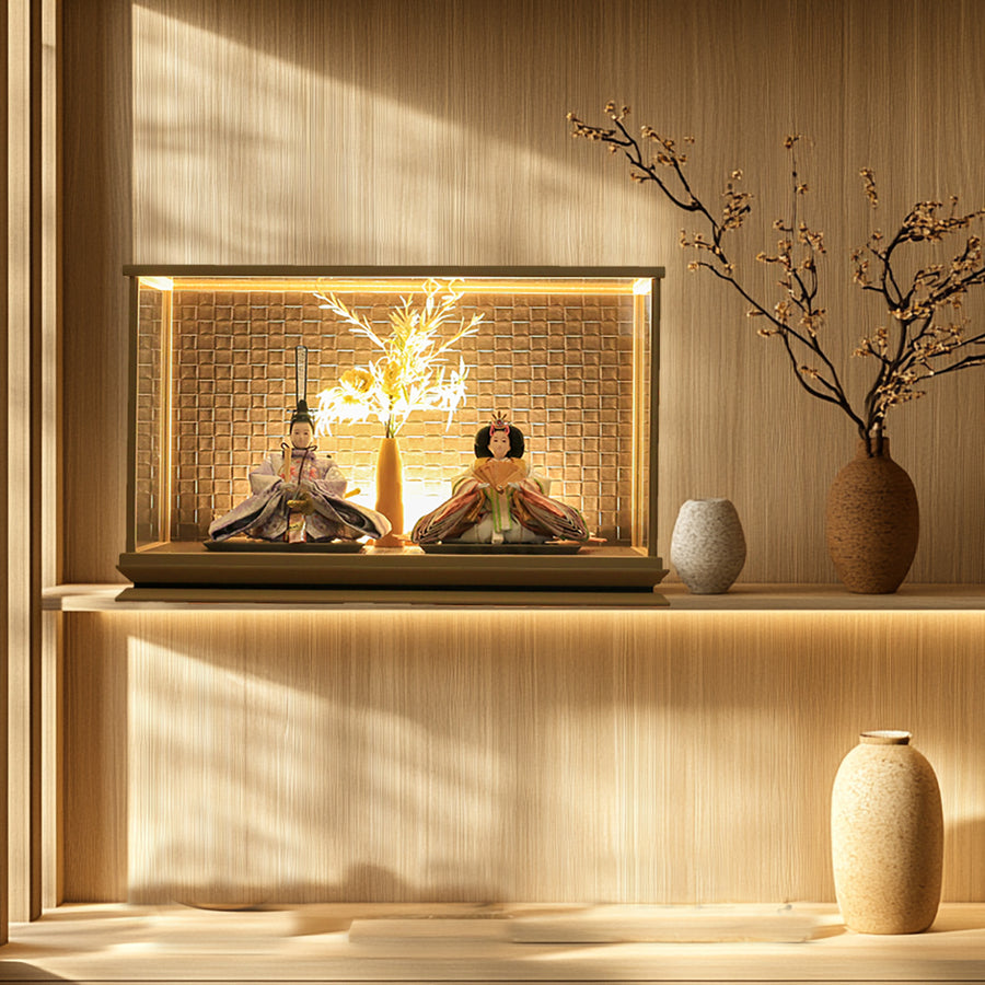 間接照明がおしゃれ【ケース さな雛】ひな祭りのお雛様 – 雛人形のひなせい