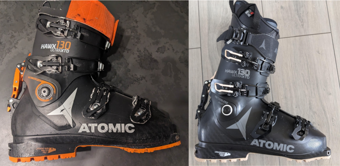 Atomic Hawx 130 Ultra XTD Ski Boot - Old vs. New Comparison