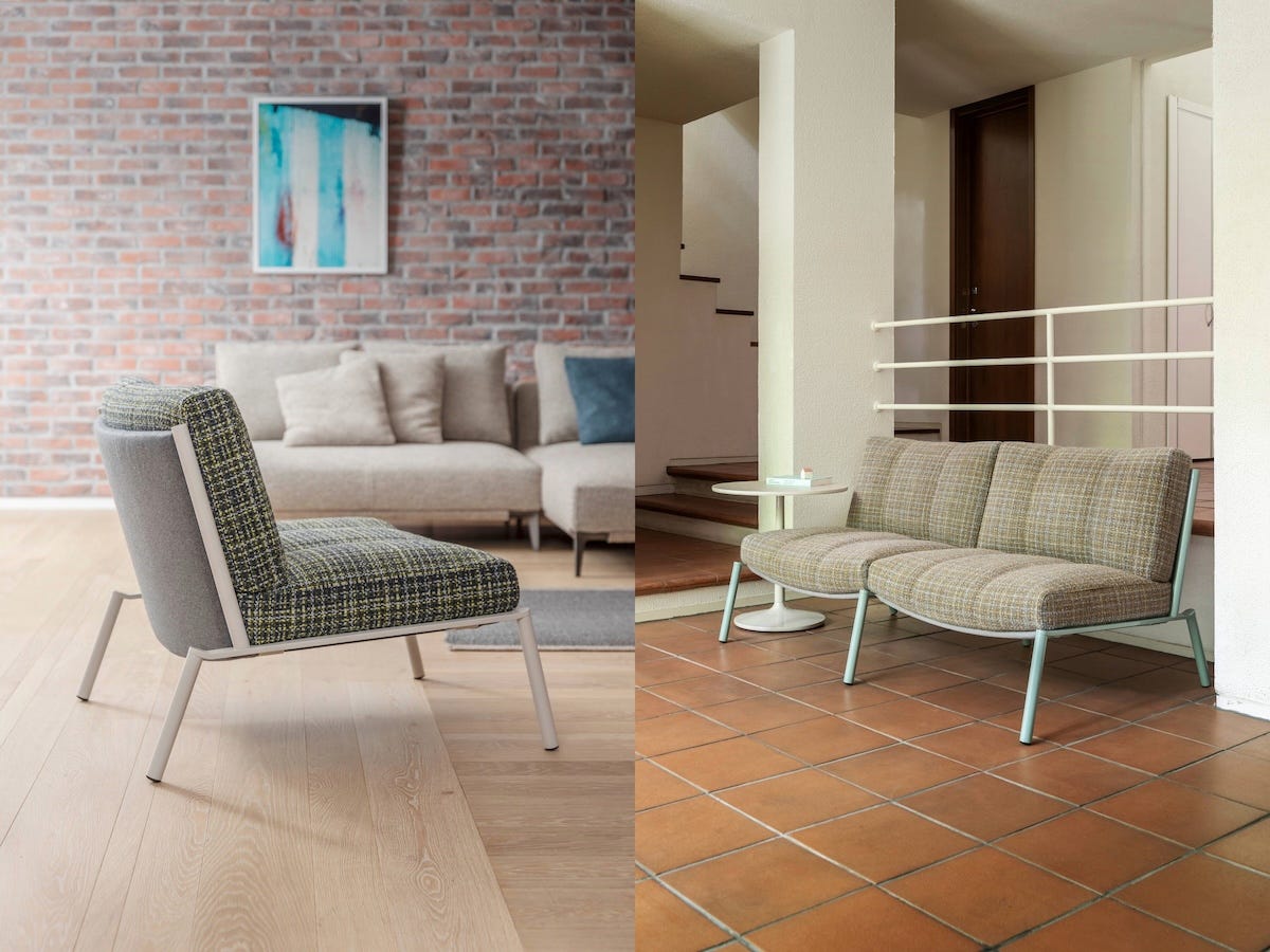 アルフレックス」のラウンジチェア“アイル”に、2人掛けモデルが登場