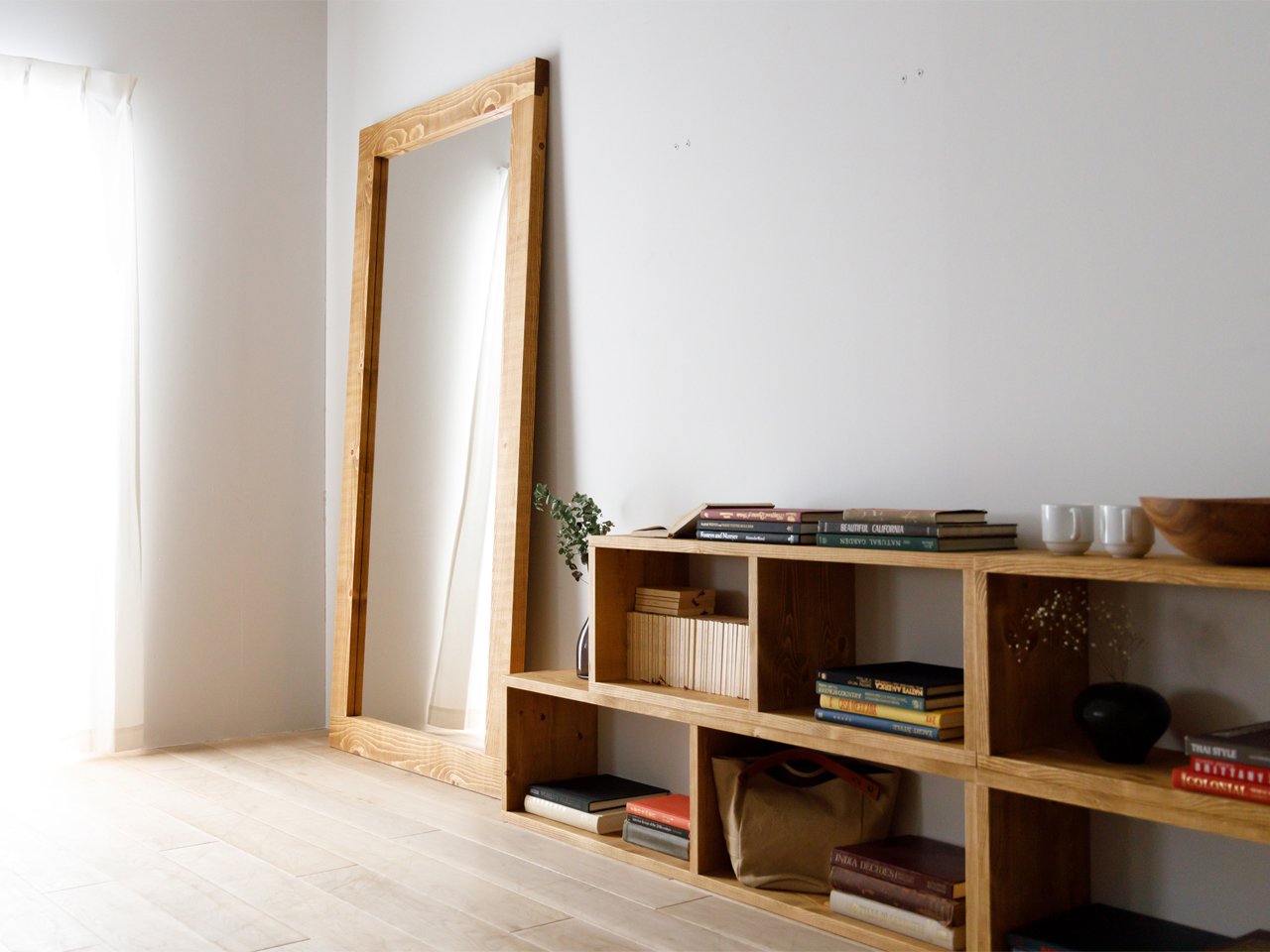 BAREFOOT スタンドミラー - 広松木工