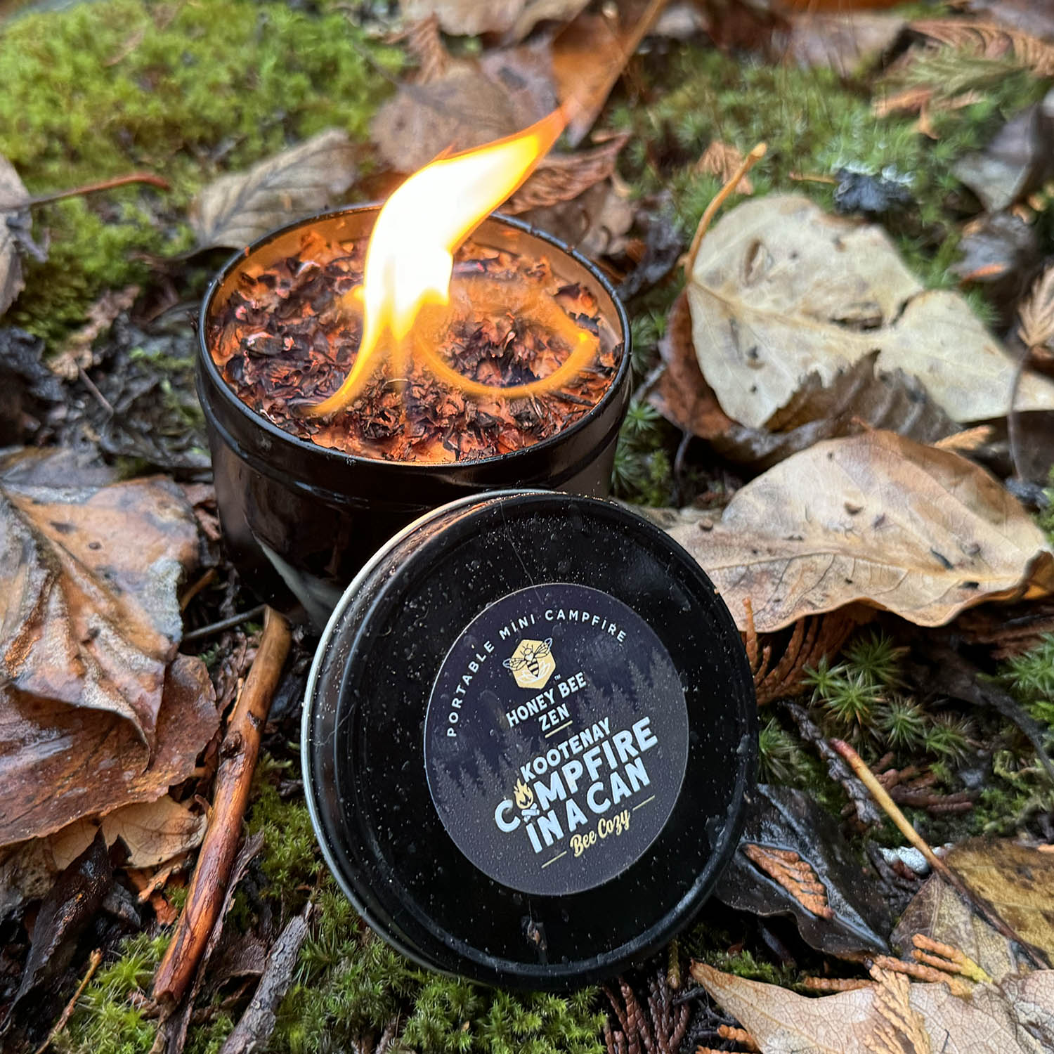 Kootenay Campfire In A Can - Honey Bee Zen