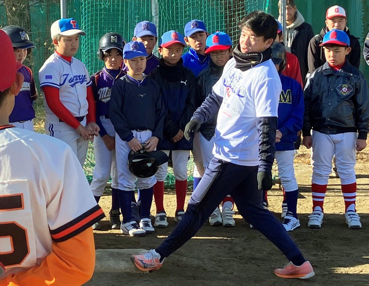 ヤクルト】並木秀尊が埼玉・川口市で行われた野球教室に参加「野球を
