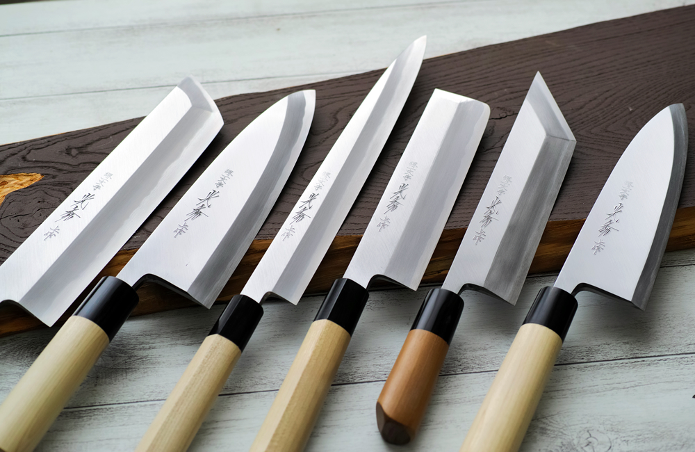 堺一文字光秀 白鋼 霞研 江戸薄刃包丁