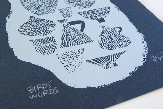 取扱い終了】BIRDS' WORDS/Utsuwa/ポスター(シルクスクリーン) - 北欧