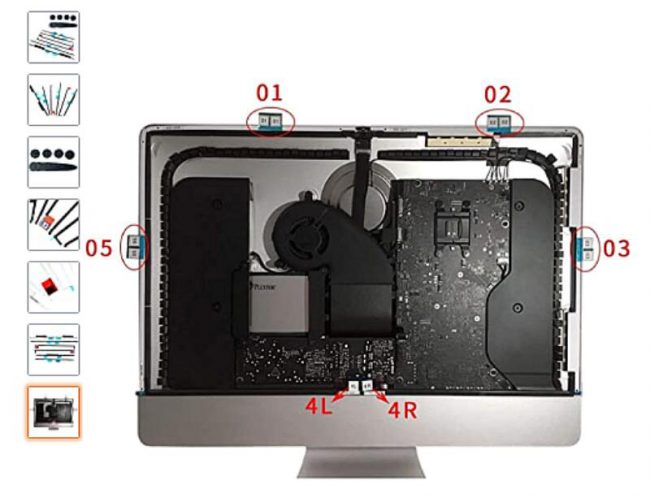 iMacの分解：A1418 21.5インチ（Late2012～Mid2017）・ピザカッター