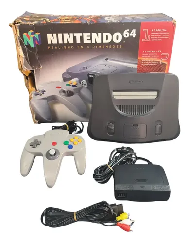 Console Nintendo 64 Cinza Americano Na Caixa - Ler | MercadoLivre