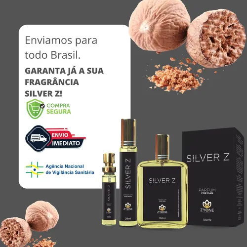Perfume Masculino Zyone Silver Z - 100ml Oriental Amadeirado