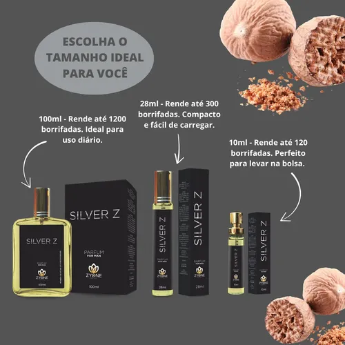 Perfume Masculino Zyone Silver Z - 100ml Oriental Amadeirado