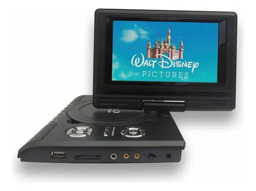 Dvd Portátil Tela De 9,8 Entrada Usb Cartão Sd 300 Jogos