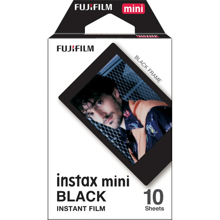 Fujifilm Instax Mini Black Instant Film - 10 Exposures - Walmart.com