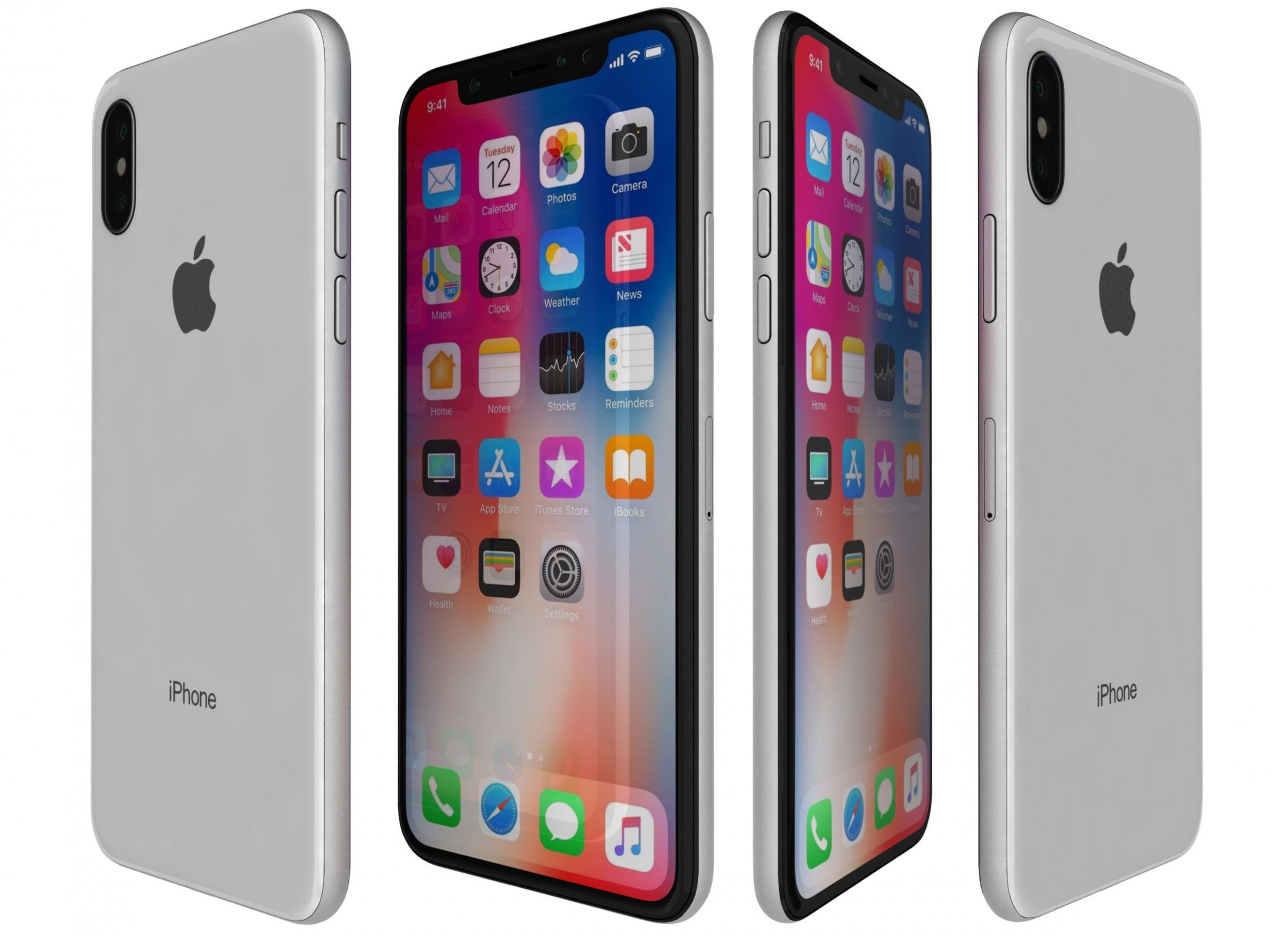 Apple iPhone X, Open Box, Carrier Unlocked, 64GB, Silver, Dual