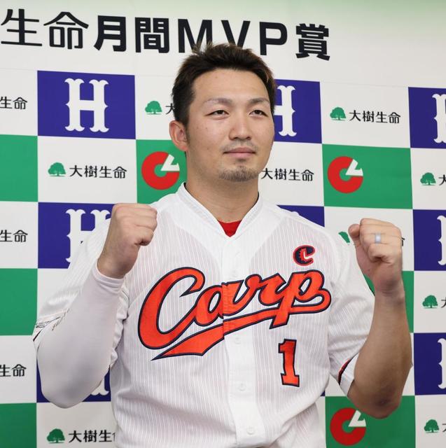 広島・鈴木誠也が7、8月度月間MVP プロ9年目で初受賞「うれしい