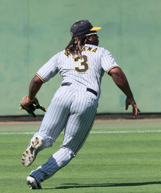 阪神 ミエセスのユニホームが背番号3！？大山のユニ着用で少しぴちっ