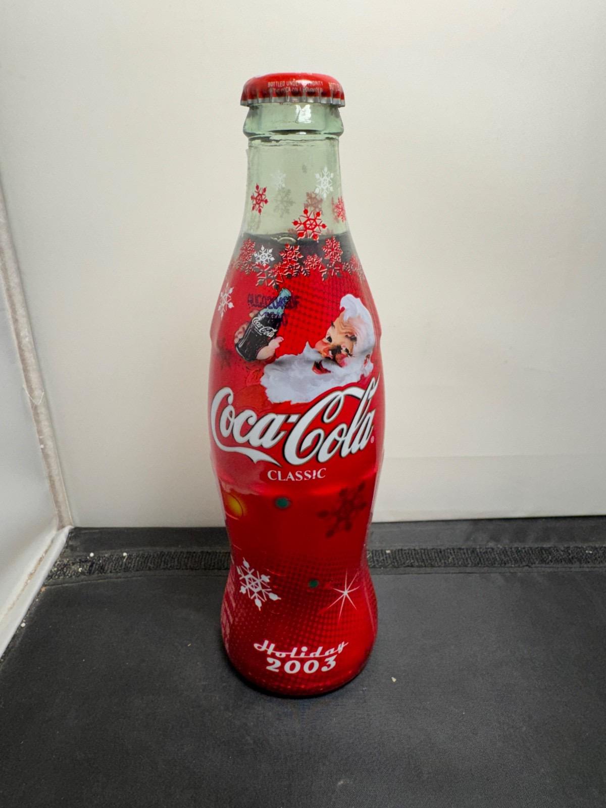 2003 Holiday Coke Santa Coca-cola 8oz. Bottle Full - Etsy