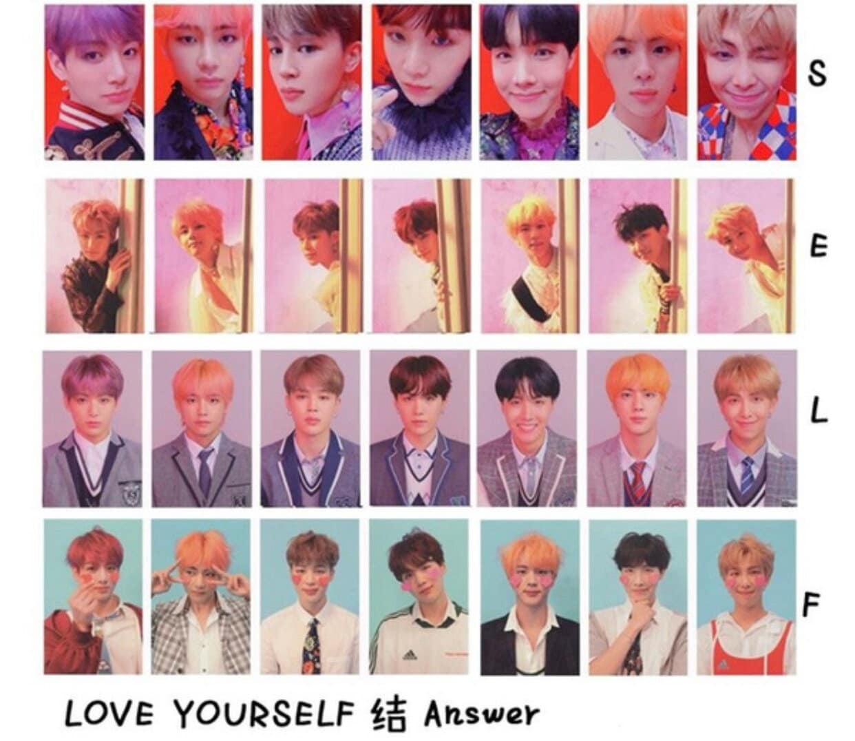BTS Love Yourself Answer S E L F Version Photocards - Etsy