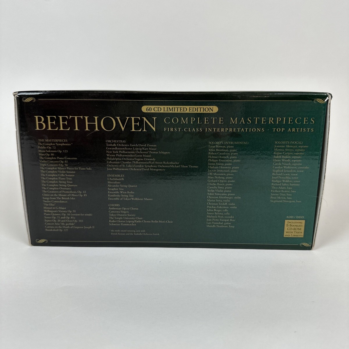 Beethoven Complete Masterpieces [Sony 60 CD Box Set] CDs are NEAR