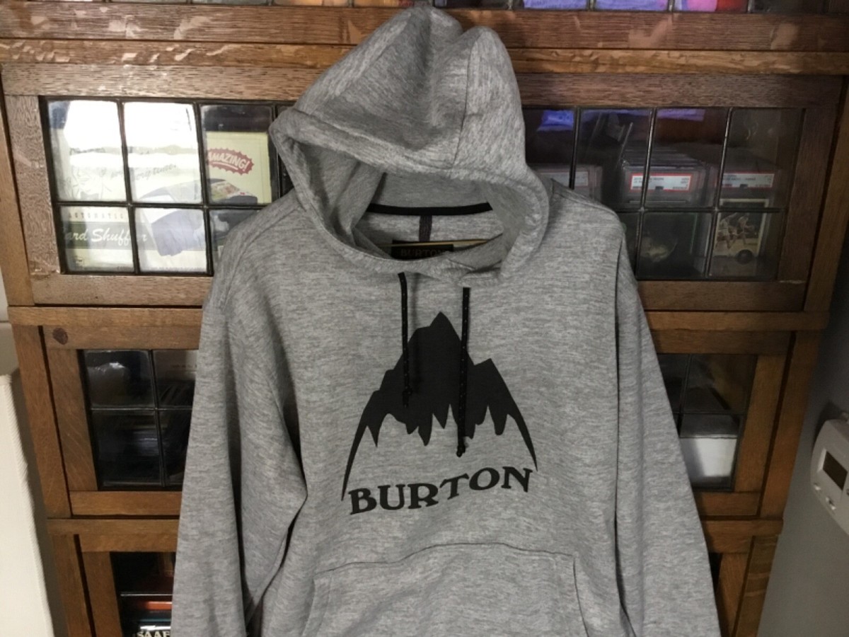 BURTON Durable Goods Gray Snowboarding Mountain Hoodie Sweatshirt