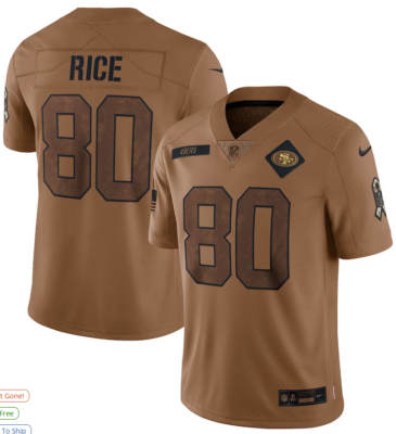 NIKE Jerry Rice 49ers 2023 Salute To Service Retired Player jersey