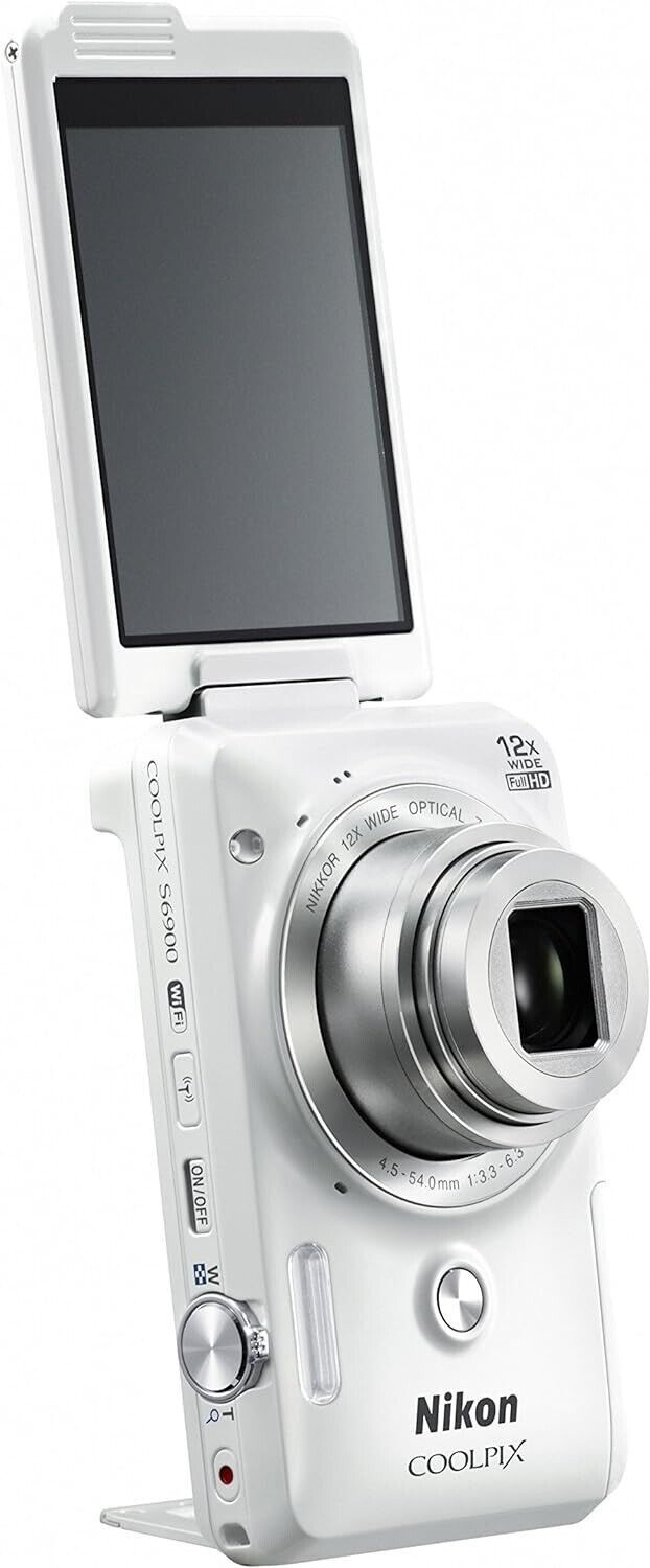 Nikon Coolpix S6900 16.0 MP Compact Digital Camera - White for