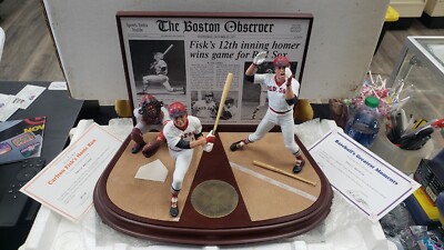 CIB CARLTON FISK 12TH HOME RUN 1975 WORLD SERIES DANBURY MINT TRIO